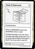 Stack of Paperwork (CMB1-013) - Mystery Booster Playtest Cards 2021