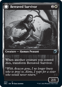 Bereaved Survivor // Dauntless Avenger (DBL-004) - Innistrad: Double Feature: (Double Faced Transform)