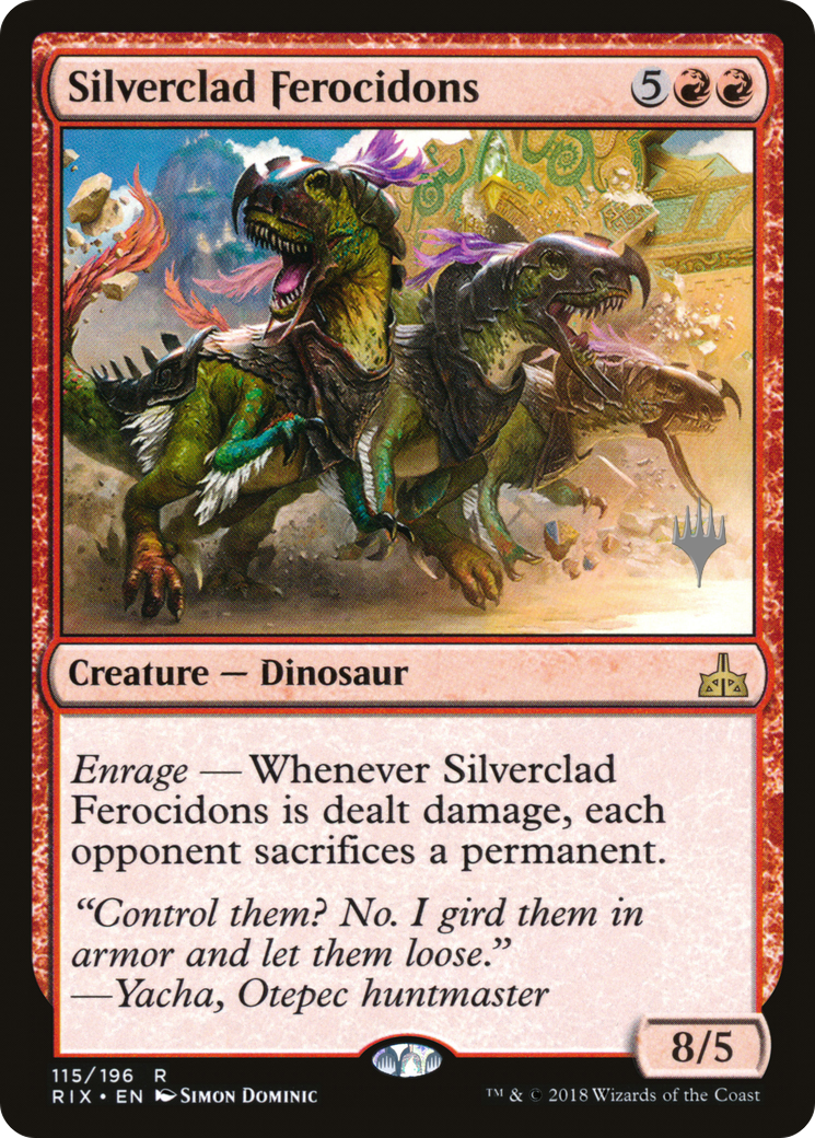 Silverclad Ferocidons (PPM20-115P) - Rivals of Ixalan Promos