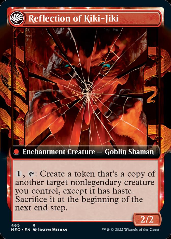 Fable of the Mirror-Breaker // Reflection of Kiki-Jiki (NEO-465) - Kamigawa: Neon Dynasty: (Extended Art, fandfc, enchantment)