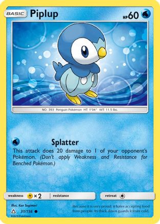 Piplup 031/156 - SM  Ultra Prism