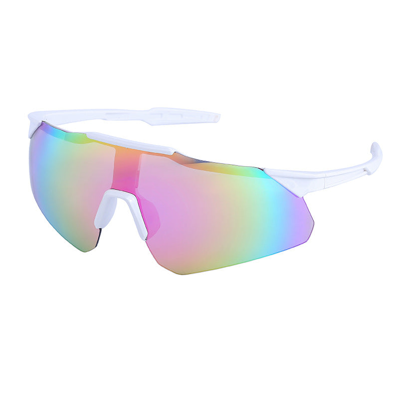 Colorful Cycling Sunglasses For Women With Advanced Sense Of Ins One-Piece Lenses For Outdoor Sports Sunglasses For Men