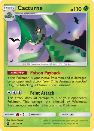 Cacturne 020/168 - SM  Celestial Storm