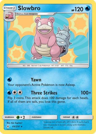 Slowbro 043/214 - SM  Unbroken Bonds Reverse Holofoil
