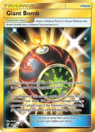 Giant Bomb (Secret) 251/236 - SM  Unified Minds Holofoil