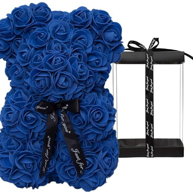 Mother's Day Gift 25cm Foam Flower Bear PE Rose Flower Bear PVC Gift Box Valentine's Day Cross-border Bestseller