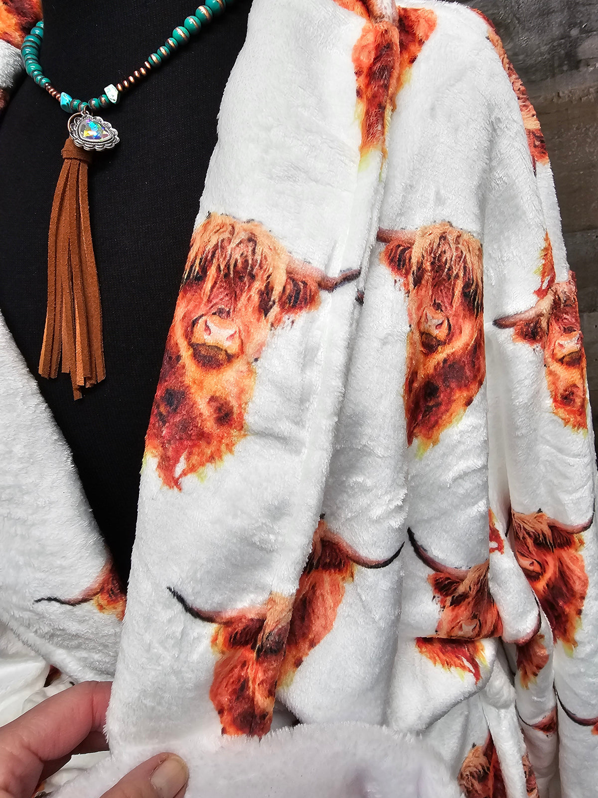 Baha Ranch Highland Cow Women's Western Bath Robe