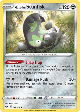 Galarian Stunfisk 132/202 - SWSH01 Sword & Shield Base Set