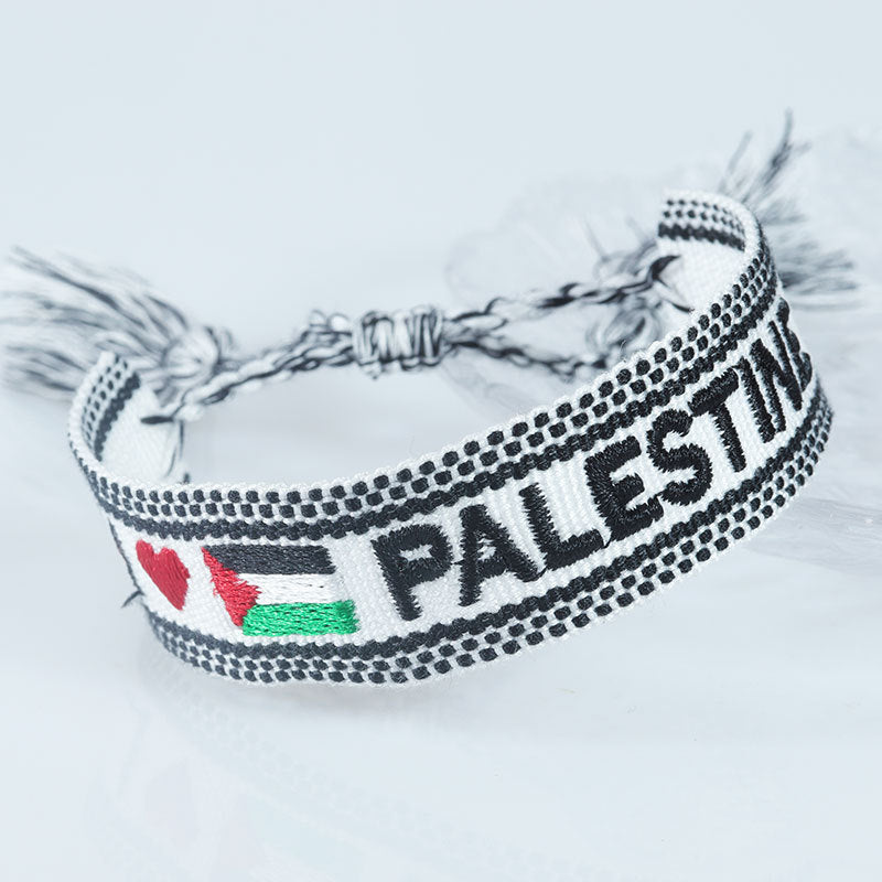 Embroidered Eiffel Tower ethnic style woven ribbon wrist strap Paris Sports Games wristband souvenir from France