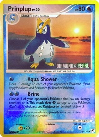 Prinplup 058/130 - Burger King Promos - Holofoil
