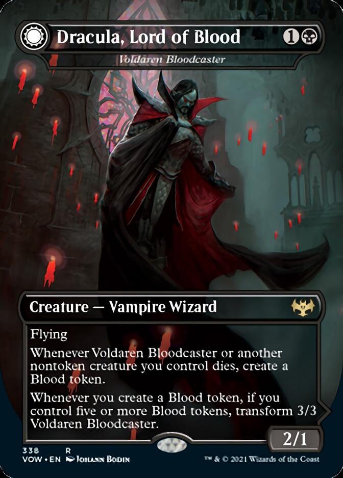 Voldaren Bloodcaster // Bloodbat Summoner (VOW-338) - Innistrad: Crimson Vow: (Double Faced Transform) (Borderless)