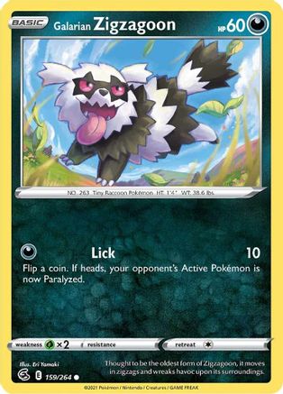 Galarian Zigzagoon 159/264 - SWSH08 Fusion Strike