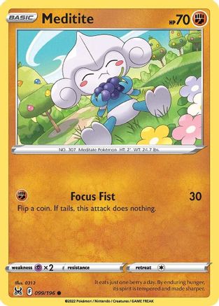 Meditite 099/196 - SWSH11 Lost Origin Reverse Holofoil