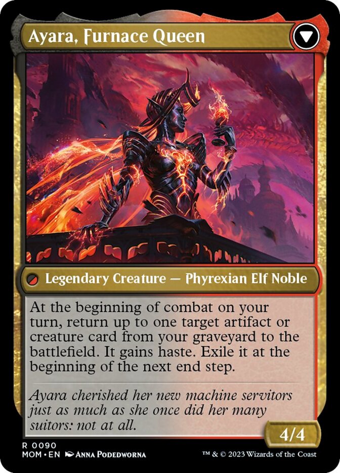 Ayara, Widow of the Realm // Ayara, Furnace Queen (MOM-090) - March of the Machine