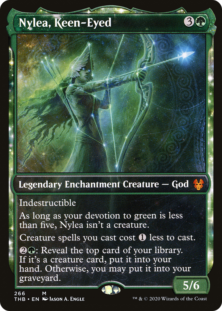 Nylea, Keen-Eyed (THB-266) - Theros Beyond Death: (enchantment, Showcase)
