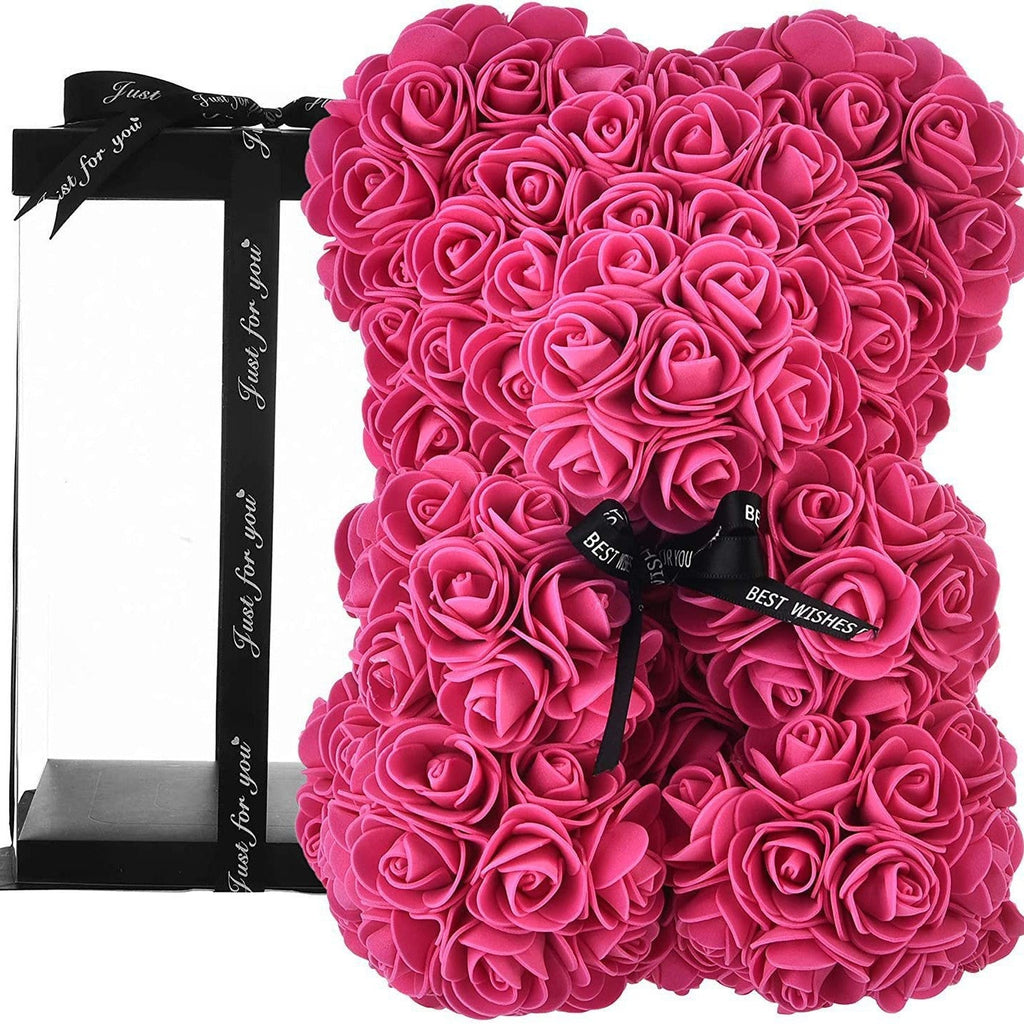 Mother's Day Gift 25cm Foam Flower Bear PE Rose Flower Bear PVC Gift Box Valentine's Day Cross-border Bestseller