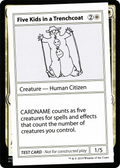 Five Kids in a Trenchcoat (CMB1-005) - Mystery Booster Playtest Cards 2021