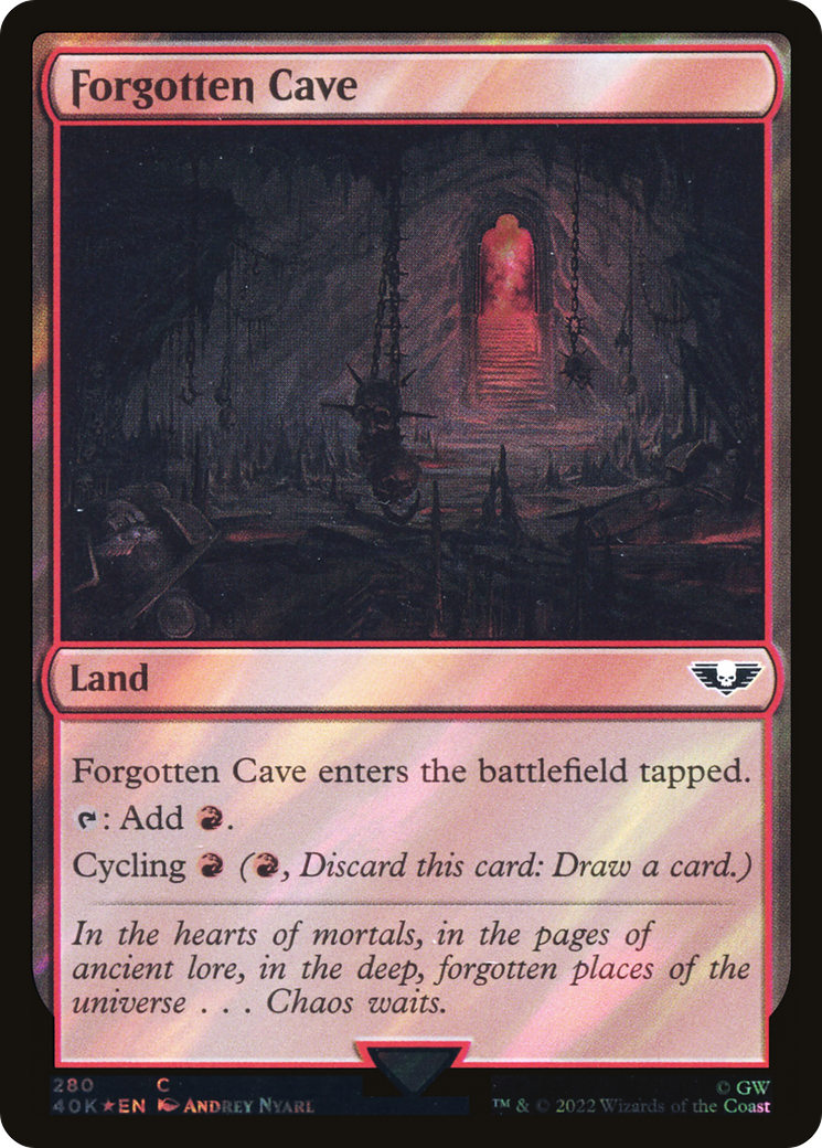 Forgotten Cave (40K-280★) - Warhammer 40,000 Commander Foil