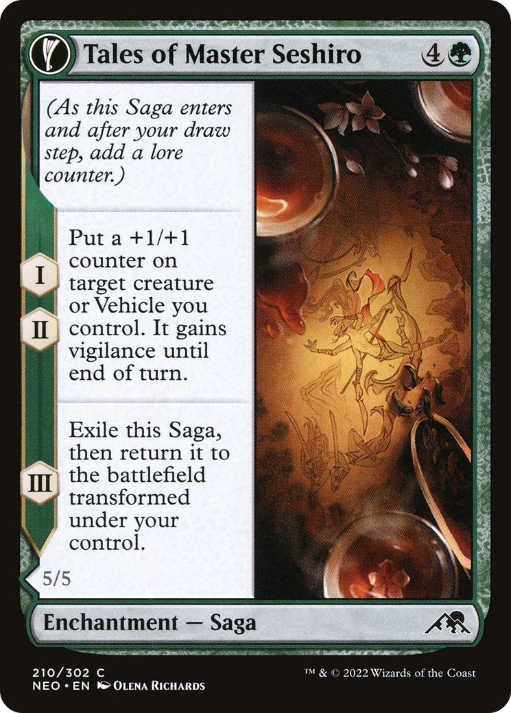 Tales of Master Seshiro // Seshiro's Living Legacy (NEO-210) - Kamigawa: Neon Dynasty: (fandfc, enchantment)