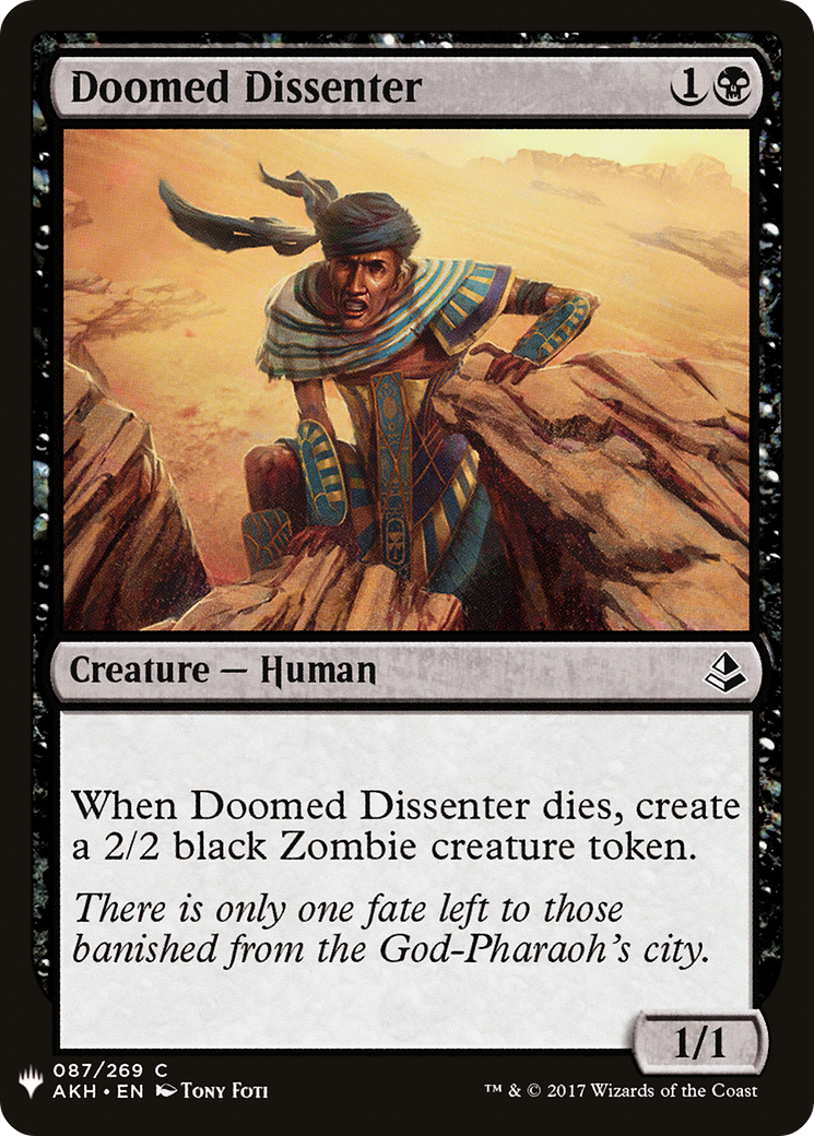Doomed Dissenter (LIST-AKH-87) - The List