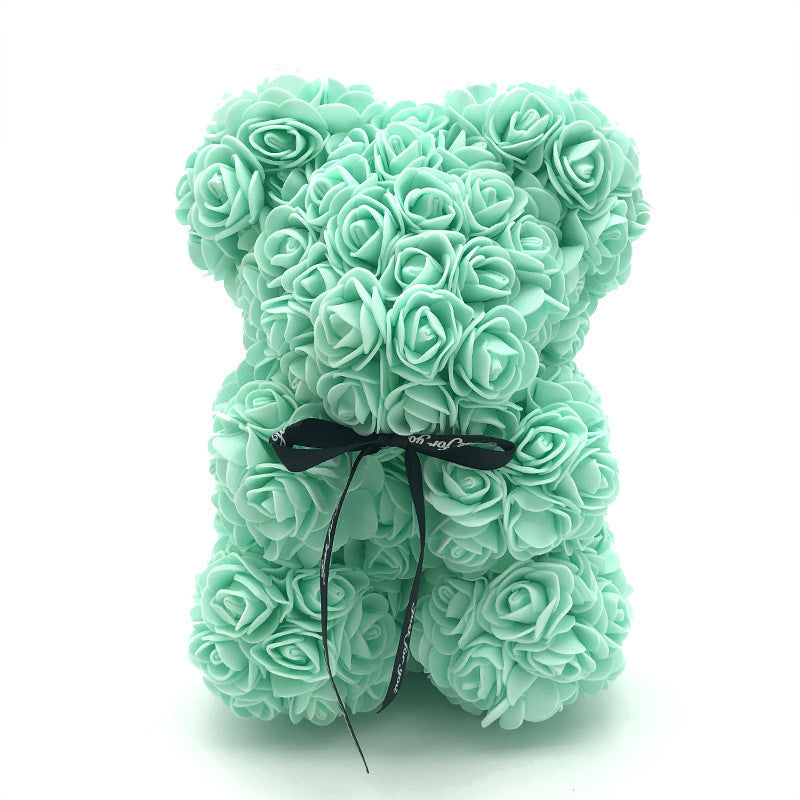 Mother's Day Gift 25cm Foam Flower Bear PE Rose Flower Bear PVC Gift Box Valentine's Day Cross-border Bestseller