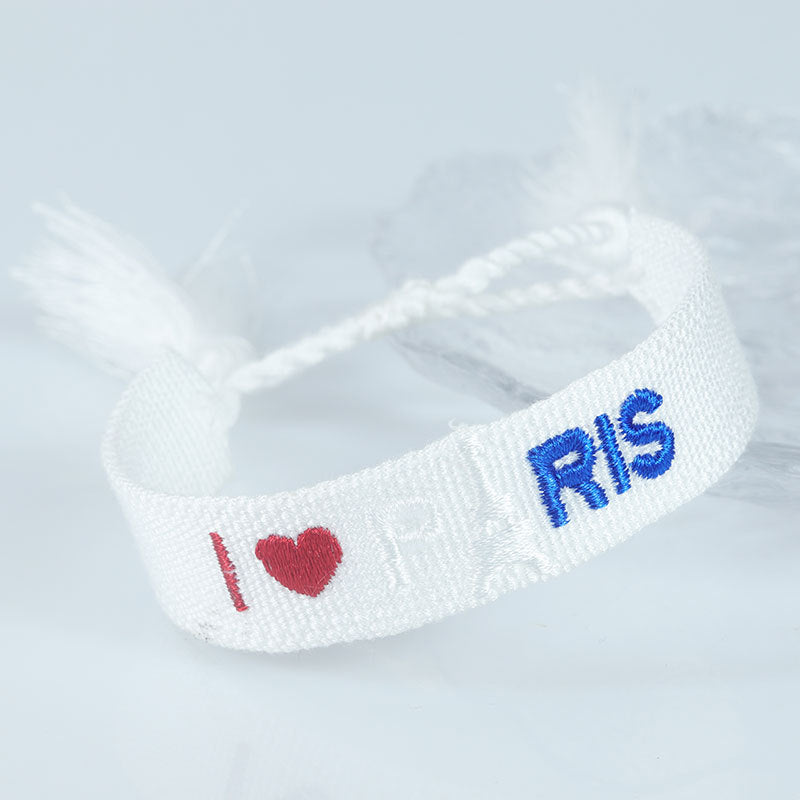 Embroidered Eiffel Tower ethnic style woven ribbon wrist strap Paris Sports Games wristband souvenir from France