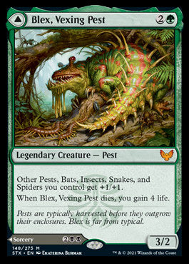 Blex, Vexing Pest // Search for Blex (STX-148) - Strixhaven: School of Mages