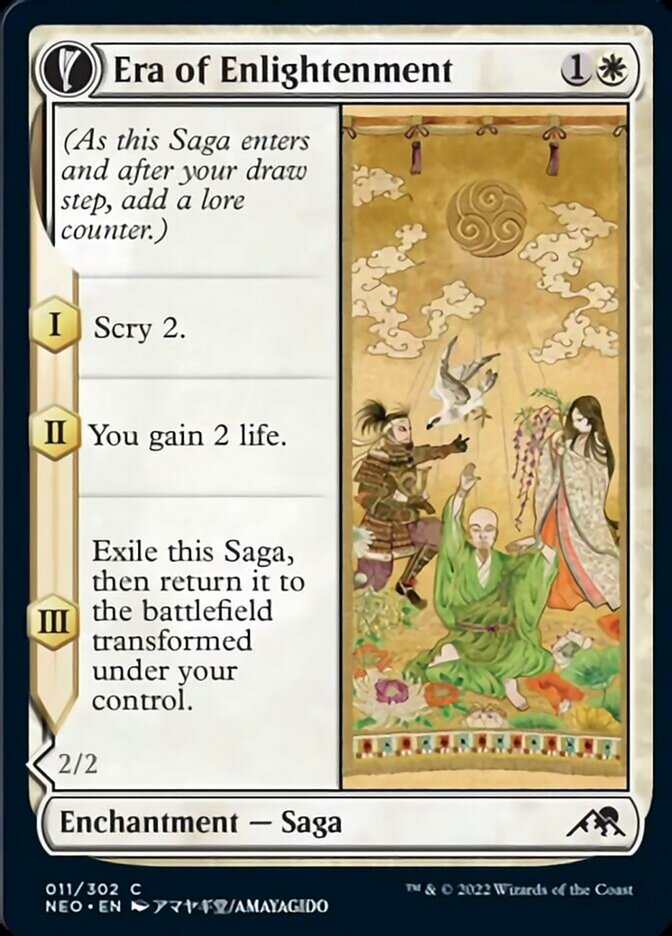 Era of Enlightenment // Hand of Enlightenment (NEO-011) - Kamigawa: Neon Dynasty: (fandfc, enchantment)
