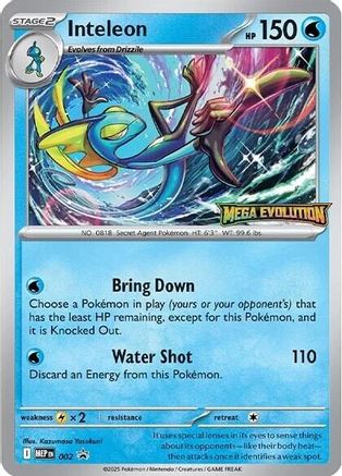 Inteleon 002 - ME Mega Evolution Promo