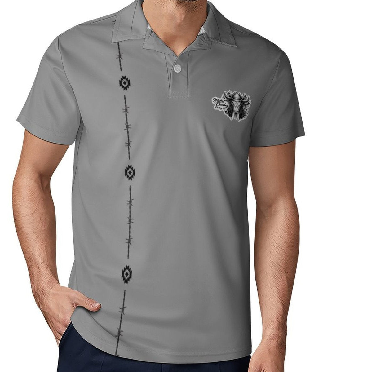 Mullet Cowboy Clothing Co Men's Premium Ice Silk Polo Shirt