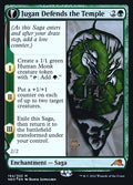 Jugan Defends the Temple // Remnant of the Rising Star (PRE-194S) - Kamigawa: Neon Dynasty Promos: (fandfc, enchantment) Foil