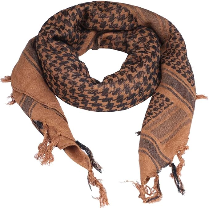 Cotton Scarf Military Shemagh Arab Tactical Desert Keffiyeh Thickened Head Neck Scarf Wrap for Women and Men 43"x43"