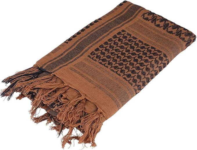 Cotton Scarf Military Shemagh Arab Tactical Desert Keffiyeh Thickened Head Neck Scarf Wrap for Women and Men 43"x43"