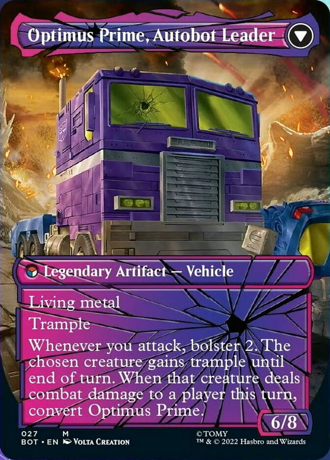 Optimus Prime, Hero // Optimus Prime, Autobot Leader (BOT-027) - Transformers: (shatteredglass, convertdfc) (Borderless)