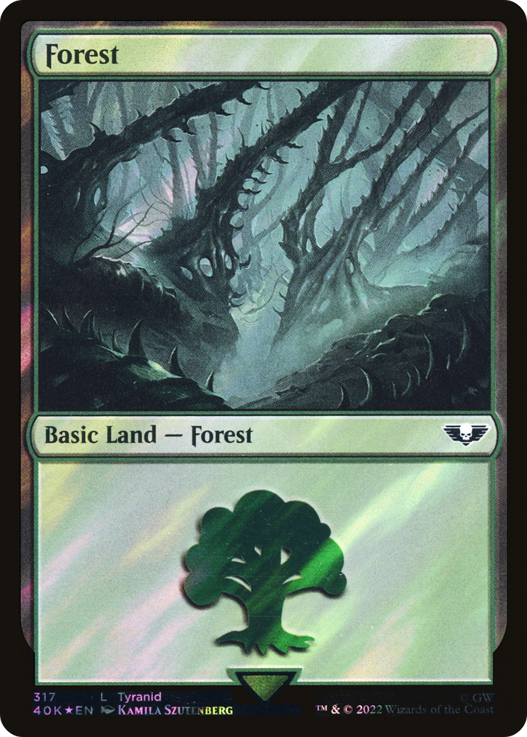 Forest (40K-317) - Warhammer 40,000 Commander Foil