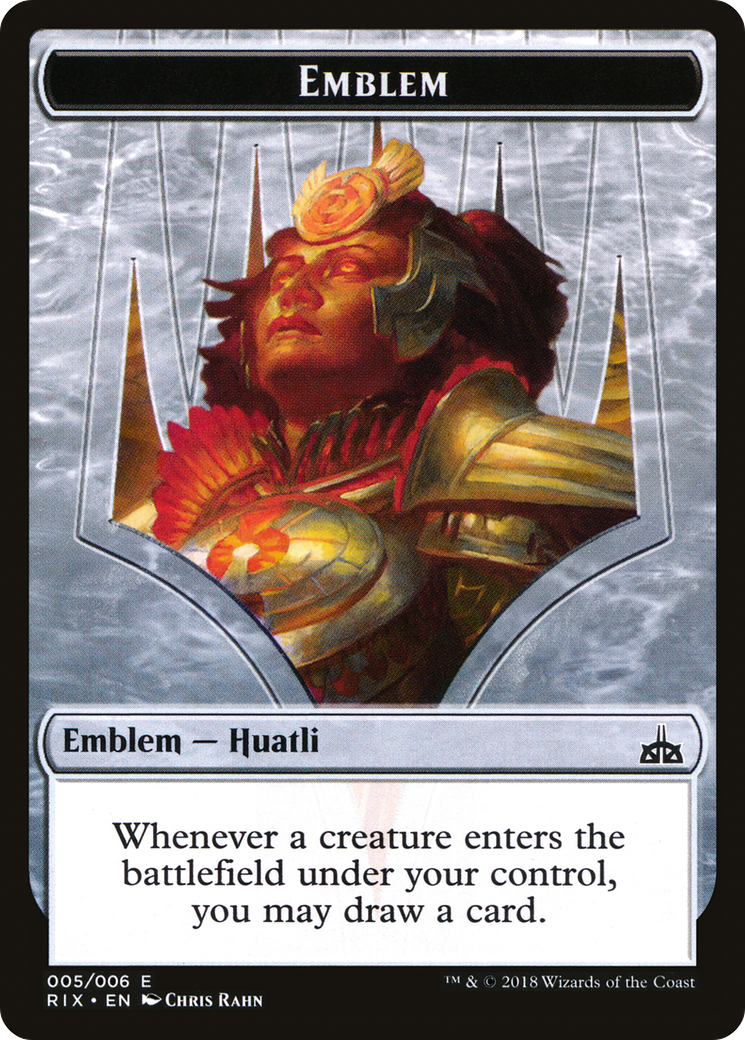 Huatli, Radiant Champion Emblem (RIX-005) - Rivals of Ixalan Tokens