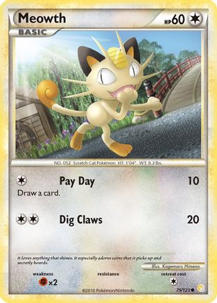 Meowth 075/123 - HeartGold SoulSilver