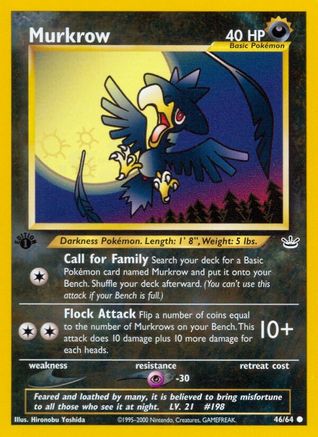 Murkrow 046/64 - Neo Revelation 1st Edition