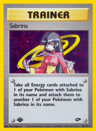 Sabrina 020/132 - Gym Challenge 1st Edition Holofoil