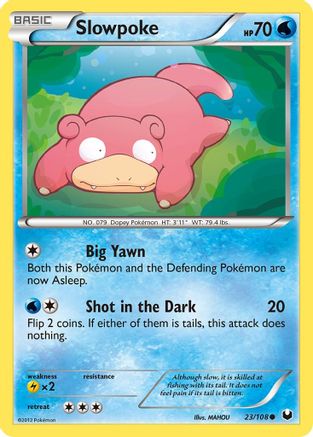 Slowpoke 023/108 - Dark Explorers Reverse Holofoil