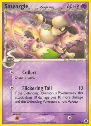 Smeargle (Delta Species) 039/101 - Dragon Frontiers Reverse Holofoil