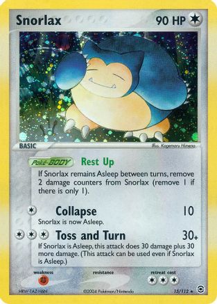 Snorlax 015/112 - FireRed & LeafGreen Holofoil