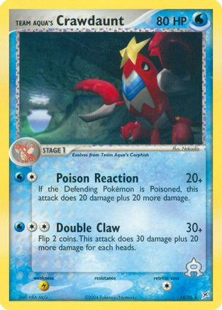 Team Aqua's Crawdaunt 014/95 - Team Magma vs Team Aqua Reverse Holofoil