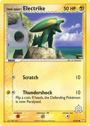 Team Aqua's Electrike 052/95 - Team Magma vs Team Aqua Reverse Holofoil