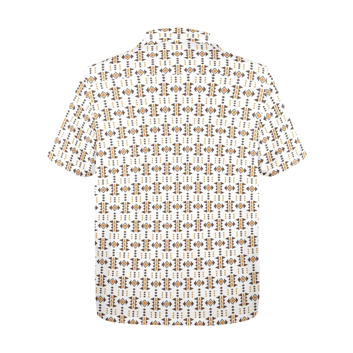 Baha Ranch White Aztec Hawaiian Shirt Made in America