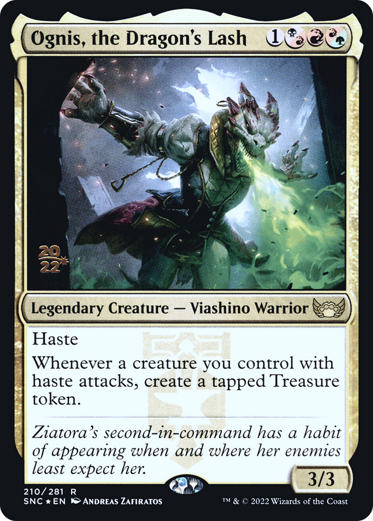 Ognis, the Dragon's Lash (PRE-210S) - Streets of New Capenna Promos Foil