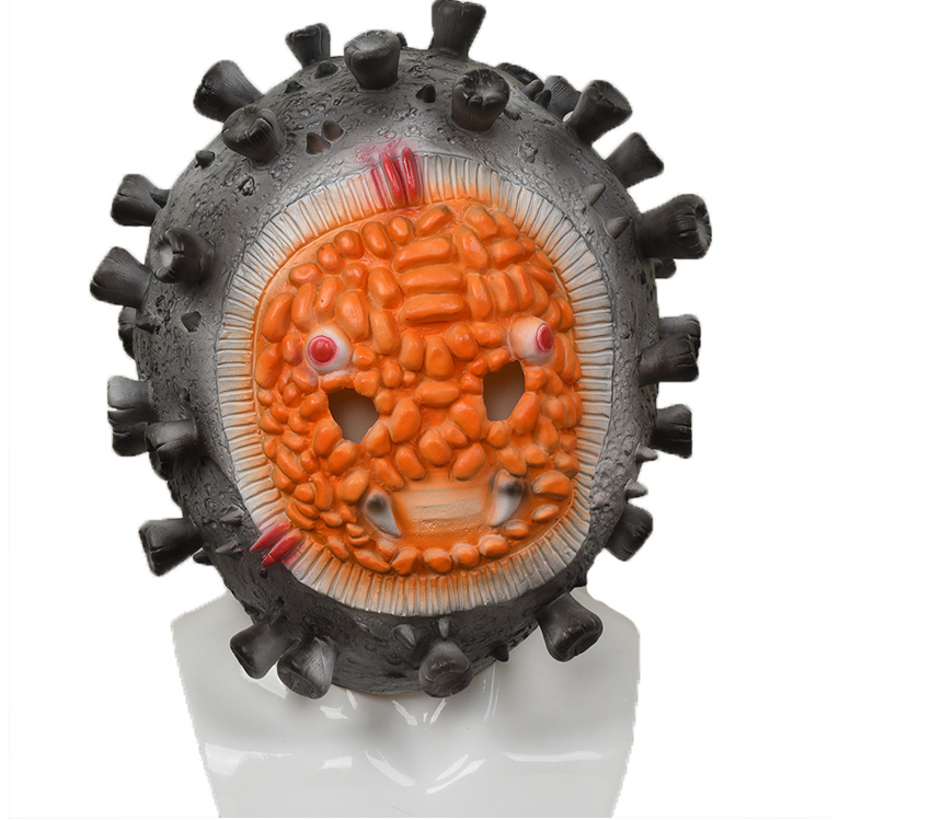 34*32cm Virus Mask Scary Props Halloween Party Props Adult Horror Ghost Helmet Latex Mask Fancy Ball Halloween Masks Carnival