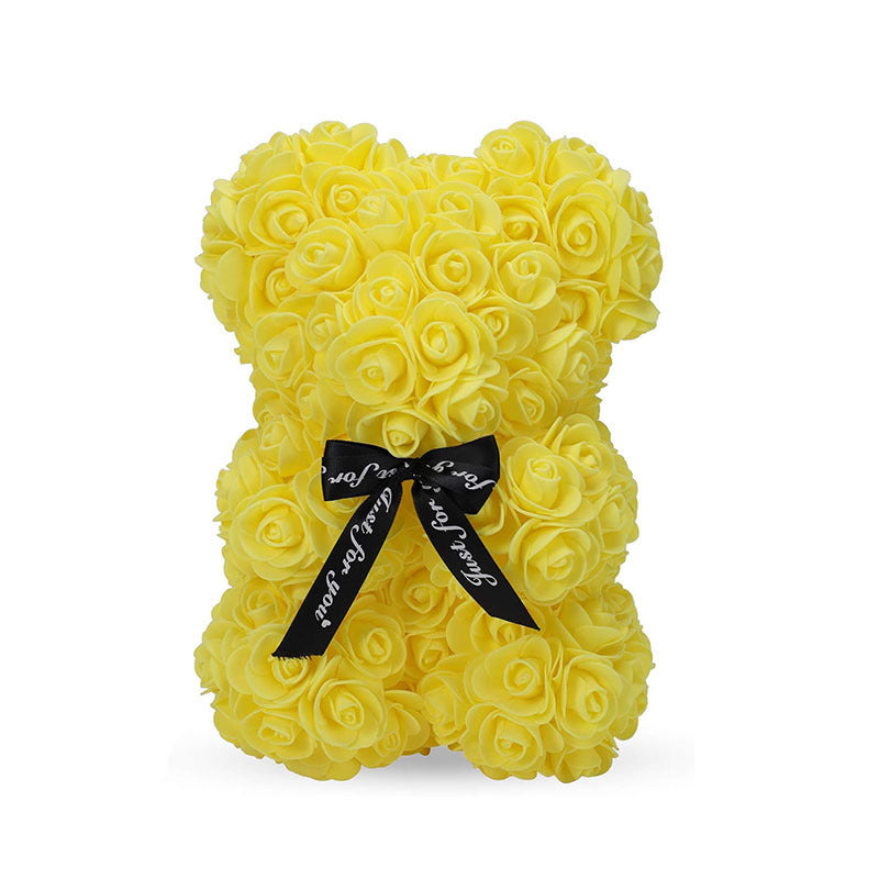 Mother's Day Gift 25cm Foam Flower Bear PE Rose Flower Bear PVC Gift Box Valentine's Day Cross-border Bestseller