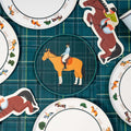 Equestrian Horse Dessert Plates (7 Inch) | Horse Party Supplies | Recyclable Paper Plates for Horse Lovers, Pony Party, Kids & Adults (x 12)