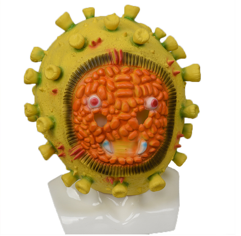 34*32cm Virus Mask Scary Props Halloween Party Props Adult Horror Ghost Helmet Latex Mask Fancy Ball Halloween Masks Carnival